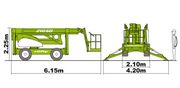 Габариты в сложенном состоянии коленчатого подъемника NiftyLift SD210