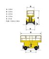 Дизельный ножничный подъемник Haulotte H 12 SXL габариты
